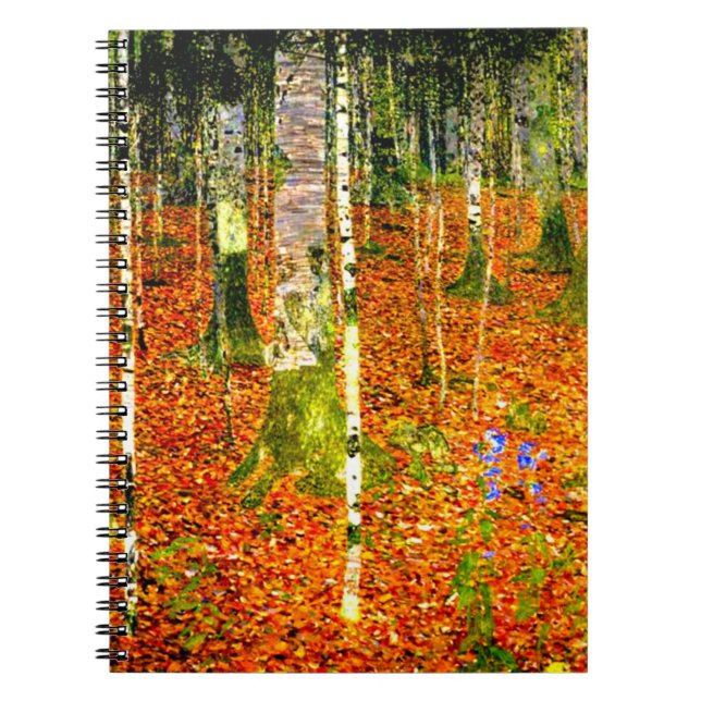 Caderno Espiral Gustav Klimt Birch Trees (Frente)
