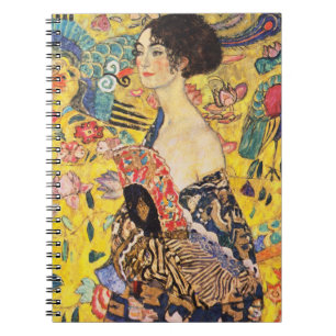 Caderno Espiral Gustav Klimt Lady with Fan