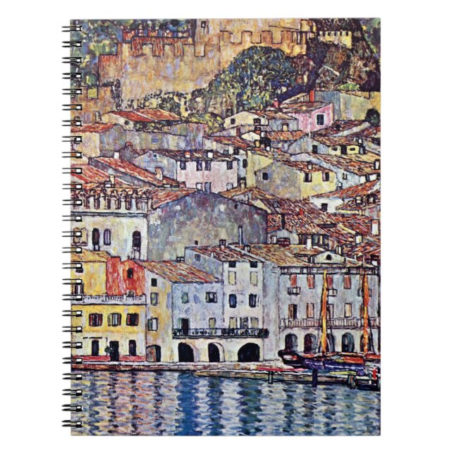 Caderno Espiral Gustav Klimt - Malcesina no lago Garda Itália (Frente)