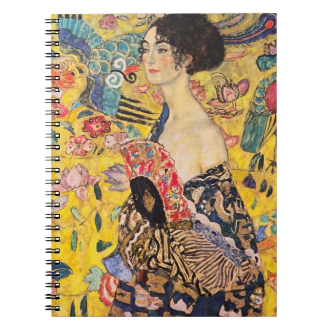 Caderno Espiral Gustav Klimt - Senhora com ventilador (Frente)