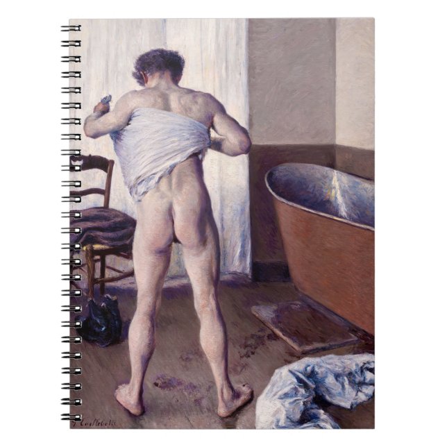 Caderno Espiral Gustave Caillebotte - Homem em seu Banho (Frente)