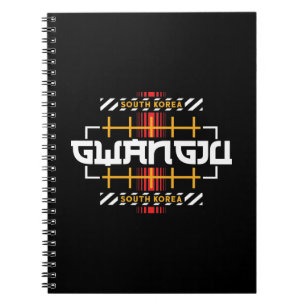 Caderno Espiral Gwangju Coreia do Sul Design Gráfico Urbano Modern