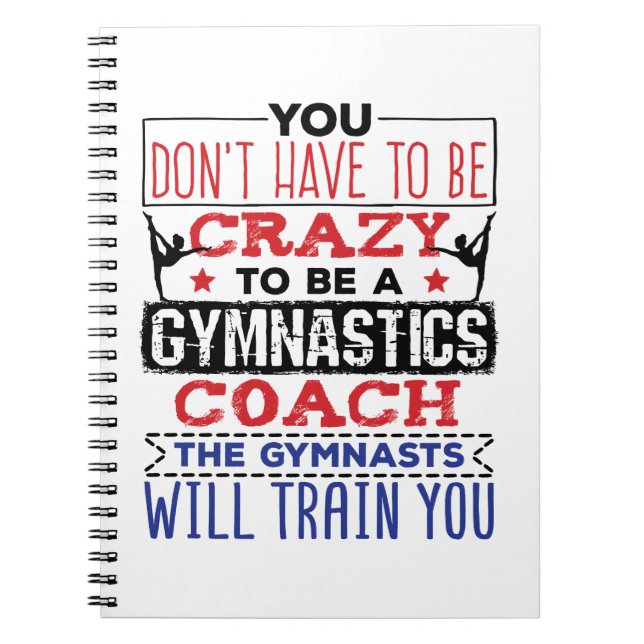 Caderno Espiral Gymnastics Coach Engraçado Apreciação Engraçada Pr (Frente)