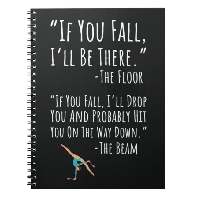 Caderno Espiral Gymnastics Gifts Sport Women Beam Girl Acrobats (Frente)