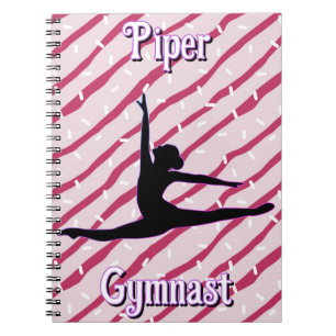 Caderno Espiral Gymnastics White Peppermint Candy Sprinkle Rosa