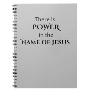 Caderno Espiral Há Poder em nome do Bloco de Notas de Jesus