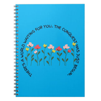 Caderno Espiral Há um mundo esperando por você inspiracional