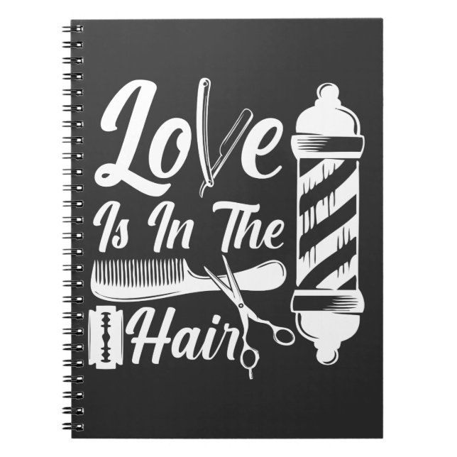 Caderno Espiral Hairdresser Cosmetology Graduação Barber Salon (Frente)