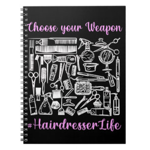 Caderno Espiral Hairdresser Equipamento Engraçado Stylist