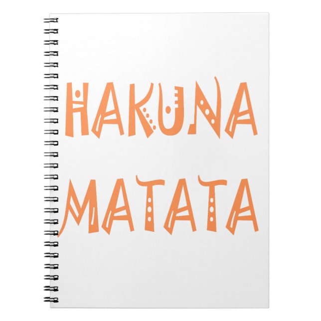 Caderno Espiral Hakuna Matata - Arte Tribal Africana (Frente)