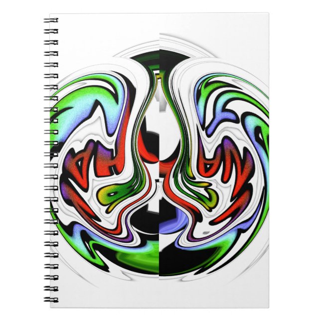 Caderno Espiral Hakuna Matata com Corredor e Gradações de Abstrato (Frente)
