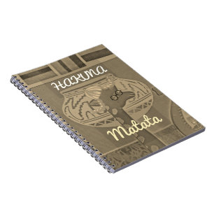 Caderno Espiral Hakuna Matata Girafa Cores de Volta às Aulas