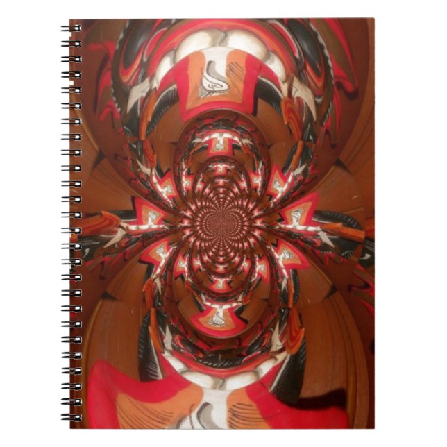 Caderno Espiral Hakuna Matata Halloween Mask Kaleidoscope Abstrato (Frente)