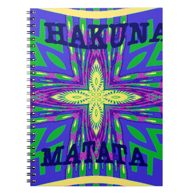 Caderno Espiral Hakuna matata Mombasa Kanga (Frente)