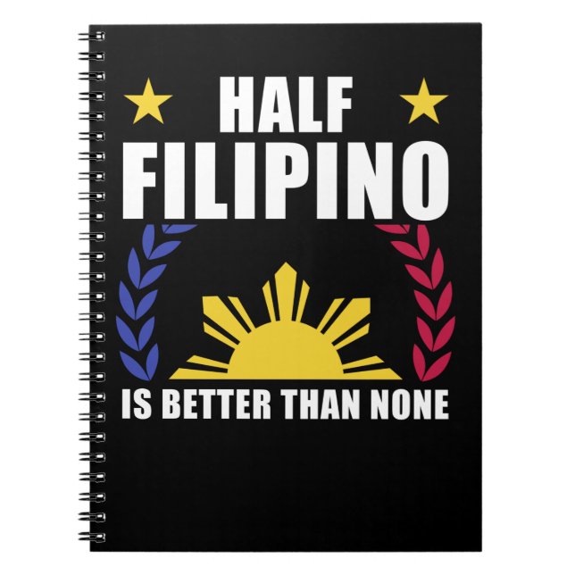 Caderno Espiral Half Filipino Americano Filipinas Pinoy Pinay (Frente)