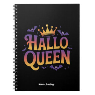 Caderno Espiral Halloqueen Bat Women Fumam Crown Seu Spooky