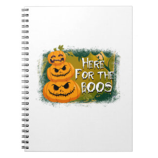 Caderno Espiral Halloween Aqui Para O Aniversário Do Boos