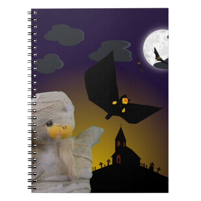 Caderno Espiral Halloween Assustador (Frente)