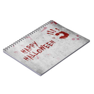 Caderno Espiral Halloween Bloody Handprint