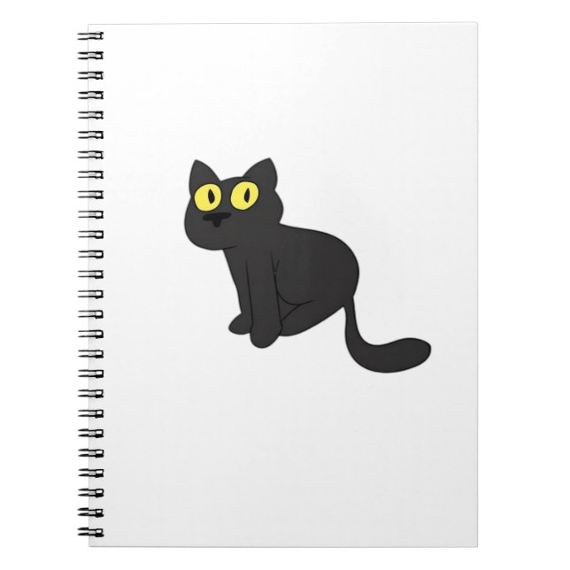 Caderno Espiral Halloween Cat Spooky e Na moda Feline-Inspirado S (Frente)