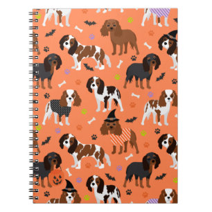 Caderno Espiral Halloween Cavalier King Charles Spaniel