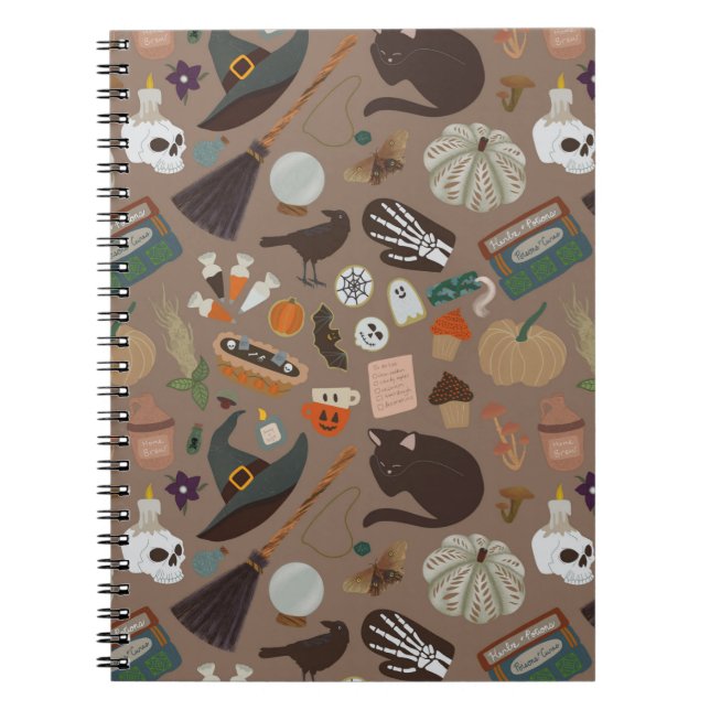 Caderno Espiral Halloween Cottagecore (Frente)