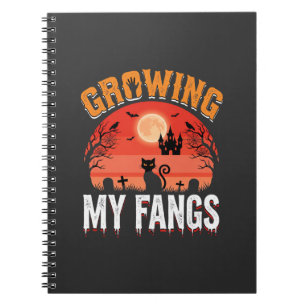 Caderno Espiral Halloween Crescendo Meus Dentes de Gato Assombrado