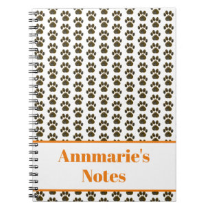 Caderno Espiral Halloween da Paw Animal Silhoueen em White Custom