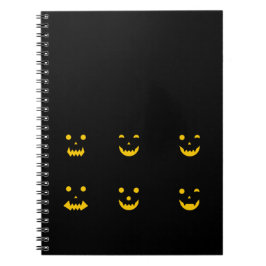 Caderno Espiral Halloween de abóbora brilhante
