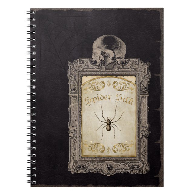 Caderno Espiral Halloween de teia (Frente)