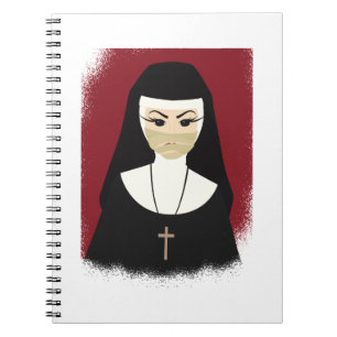 Caderno Espiral Halloween Devil Nun Gift For Dark Sister Lover