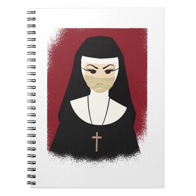 Caderno Espiral Halloween Devil Nun Gift For Dark Sister Lover (Frente)