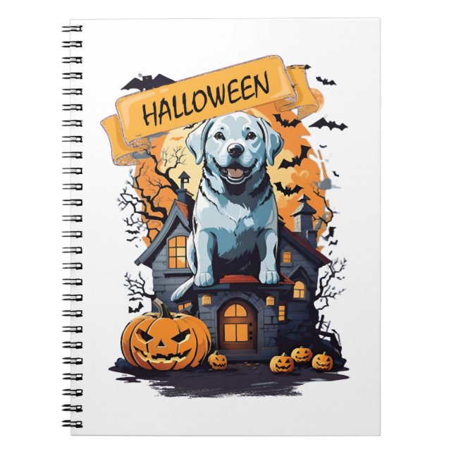 CADERNO ESPIRAL HALLOWEEN E CÃO (Frente)