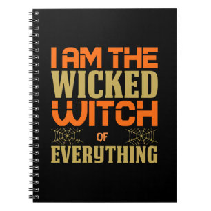 Caderno Espiral Halloween Eu Sou A Bruxa Má De Tudo