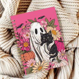 Caderno Espiral Halloween Ghost Cat iPhone / iPad case
