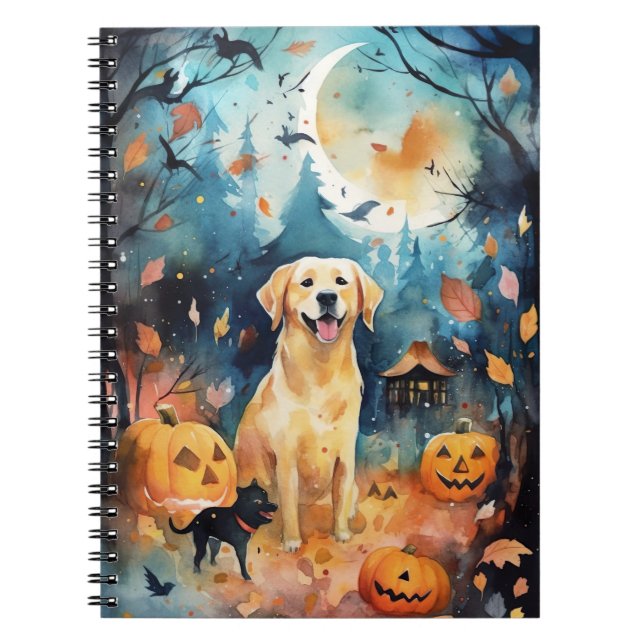 Caderno Espiral Halloween Lappund Finlandês Com Pumpkins Assustado (Frente)