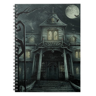 Caderno Espiral Halloween Mint Selgle Green Manor Assombrado