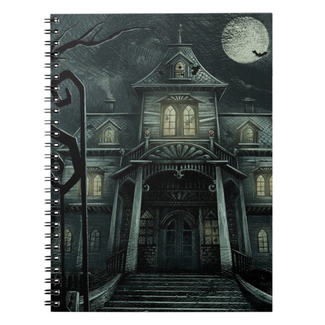 Caderno Espiral Halloween Mint Selgle Green Manor Assombrado (Frente)