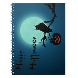 Caderno Espiral Halloween Night Pumpkin Owl