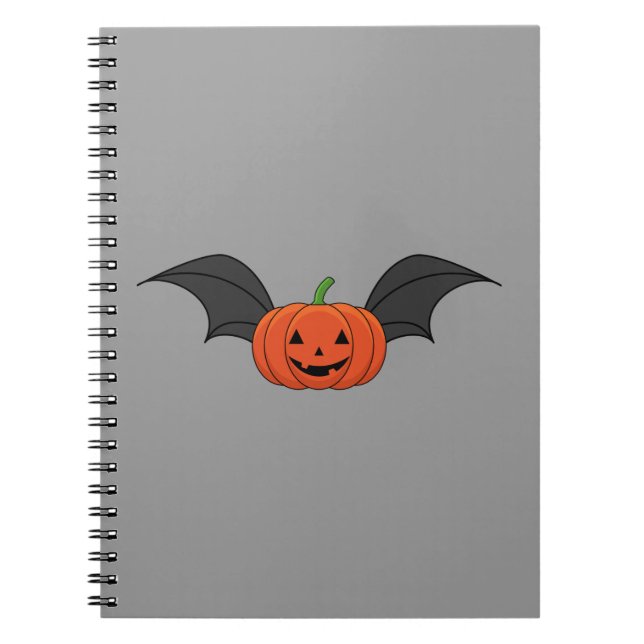 Caderno Espiral Halloween Pumpkin Bat (Frente)