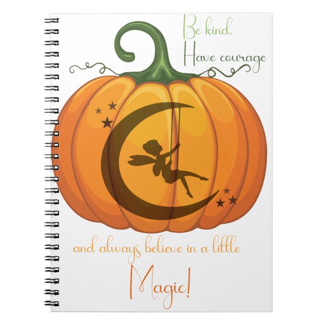 Caderno Espiral Halloween Pumpkin Fairy design (Frente)