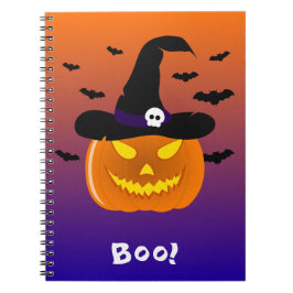 Caderno Espiral Halloween Pumpkin Jack o’ Lantern Withat