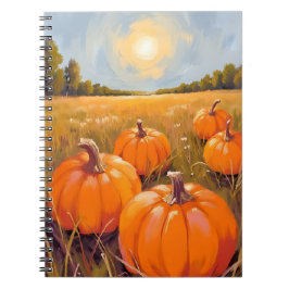 Caderno Espiral Halloween Pumpkin Patch Fall Autumn