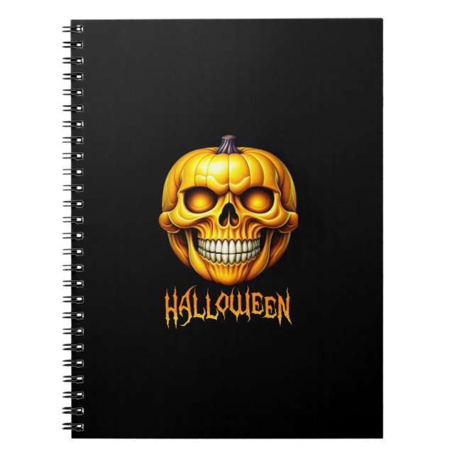 CADERNO ESPIRAL HALLOWEEN PUMPKIN SKULO (Frente)