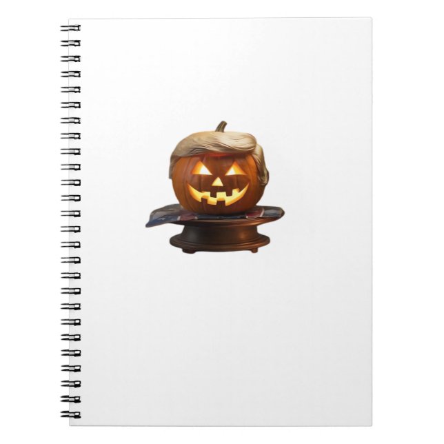Caderno Espiral Halloween, Pumpkin Trumpkin, Faça Excelente de Hal (Frente)