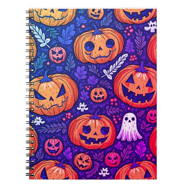 Caderno Espiral Halloween que crianças de 10 anos (Frente)