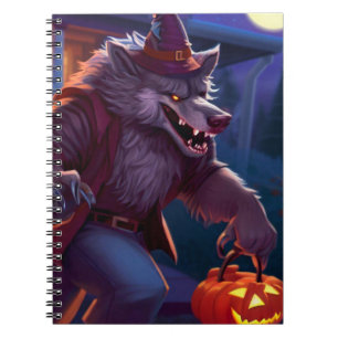 Caderno Espiral Halloween/werewolf/outono/outono