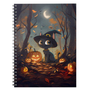 Caderno Espiral Halloween Witch Cat