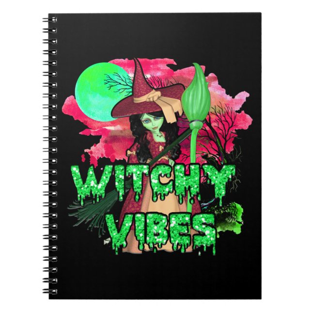 Caderno Espiral Halloween Witchy Vibes (Frente)