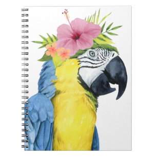 Caderno Espiral Halo Tropical - Papagaio